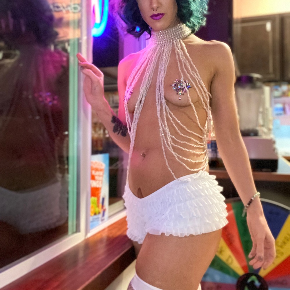White Rave/barista outfit